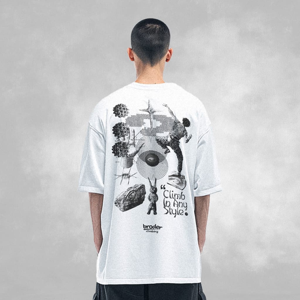 CIAS tee white model back